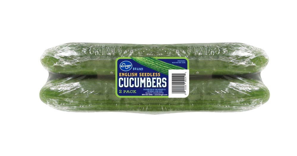 slide 1 of 2, Kroger English Seedless Cucumbers, 2 ct