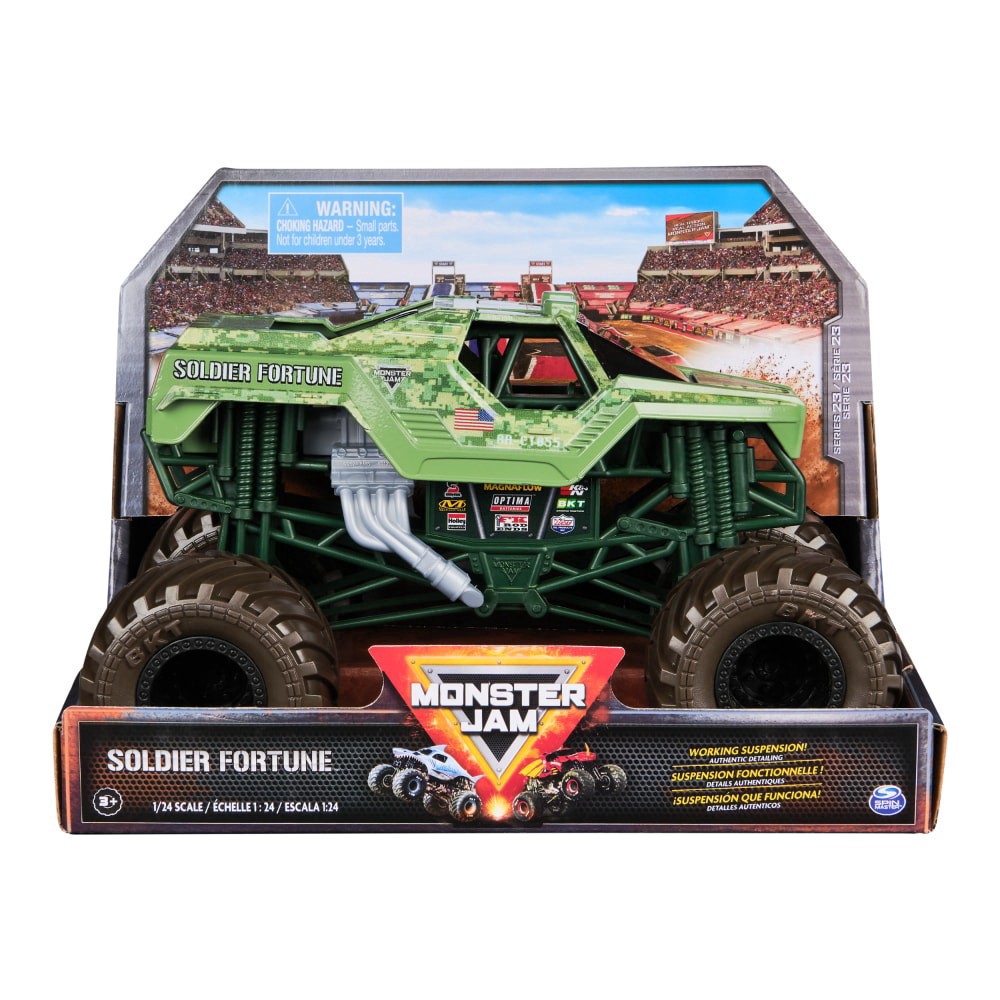 slide 1 of 4, Monster Jam Official Soldier of Fortune™ Monster Truck Collector 1:24 Scale Die-Cast Vehicle Toy, 1 ct