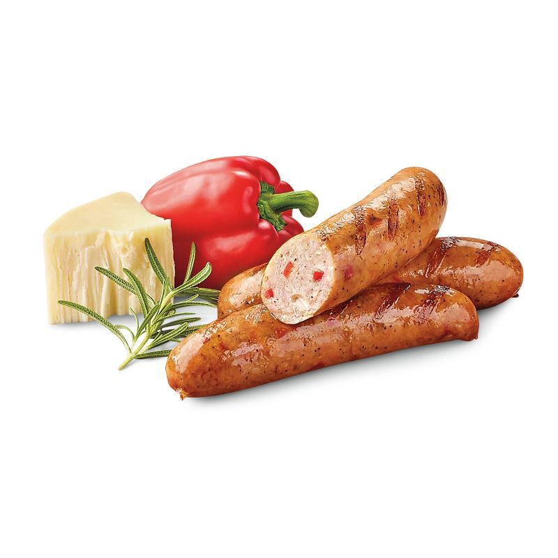 slide 2 of 3, Italian Chicken Sausage with Red Pepper, Mozzarella & Provolone Cheese - 12oz - Good & Gather™, 12 oz
