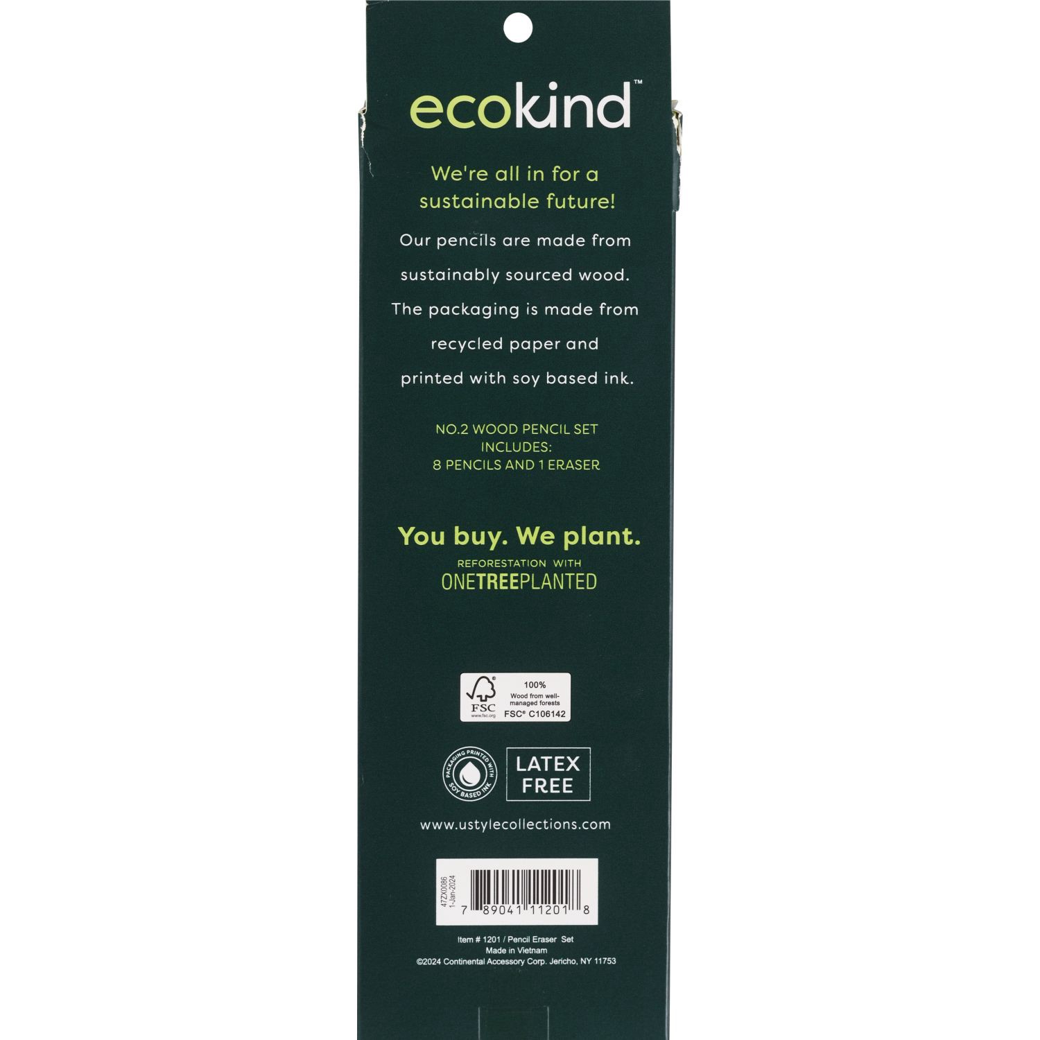 slide 2 of 2, U Style Collections U Style Ecokind Pencils With Eraser, 8Pk, 8 ct