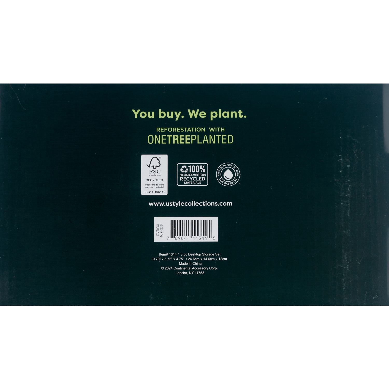 slide 3 of 4, U Style Collections U Style Ecokind Desktop Storage Set, 3Pc, 3 ct