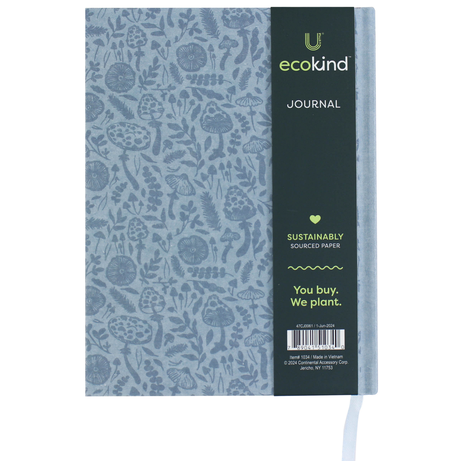 slide 2 of 4, Ecokind Mushroom Book Cloth Journal, 200 Sheets, 1 ct