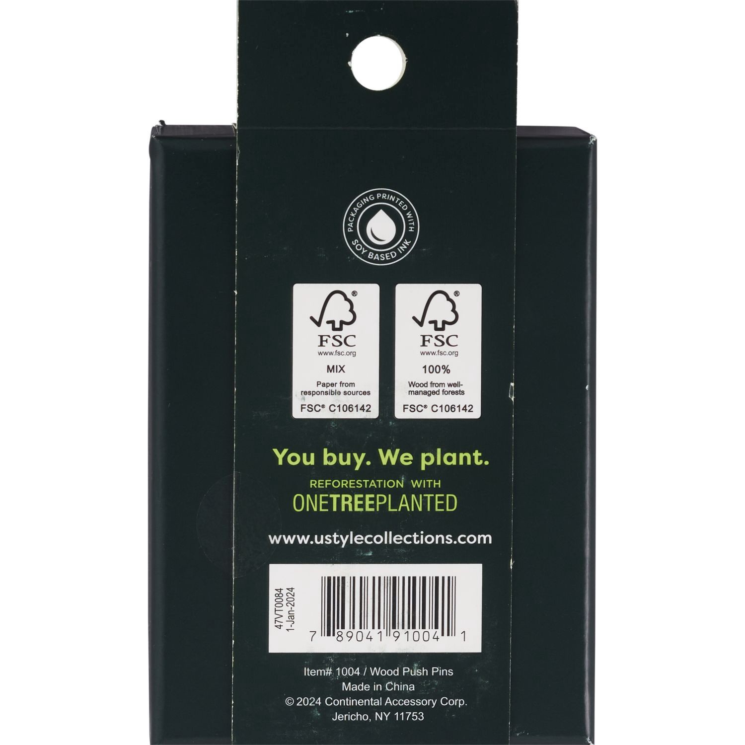 slide 2 of 2, U Style Collections U Style Ecokind Wood Push Pins, 150 Pieces, 150 ct