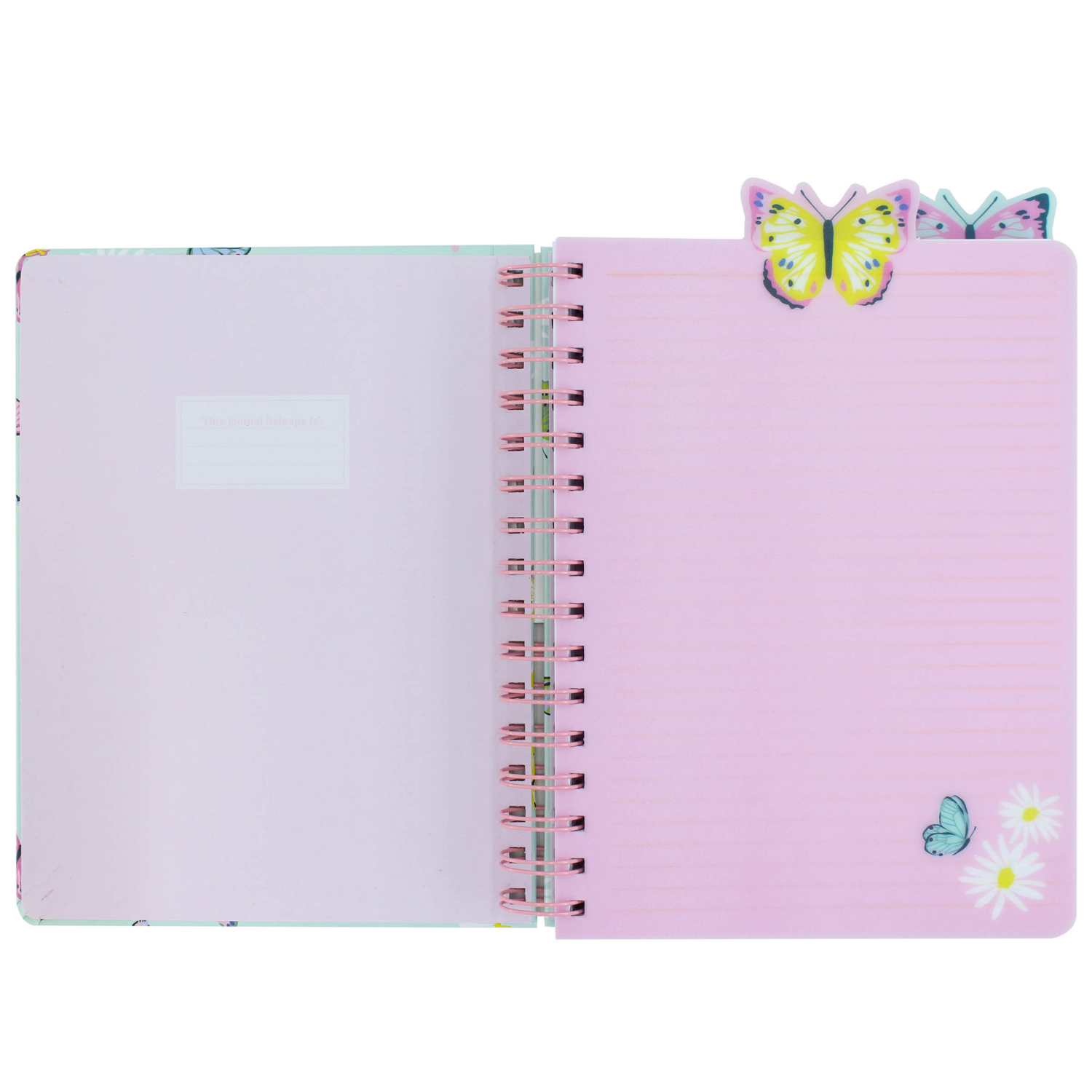 slide 3 of 4, Ecokind Butterfly Tabbed 6.25" x 8.25" Journal, 120 Sheets, 1 ct