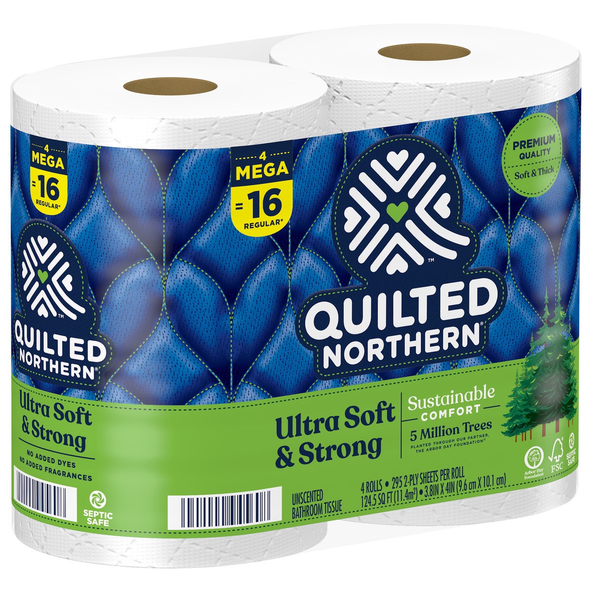 slide 5 of 5, Quilted Northern Ultra Soft & Strong Toilet Paper, 4 Mega Rolls, 4 ct