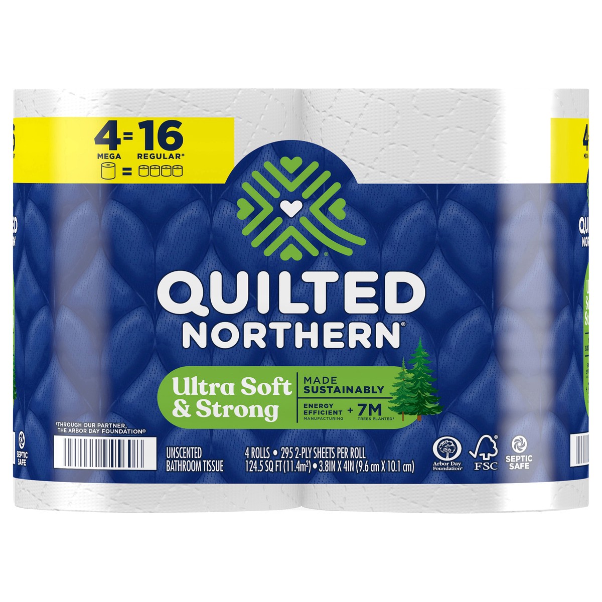 slide 1 of 5, Quilted Northern Ultra Soft & Strong Toilet Paper, 4 Mega Rolls, 4 ct