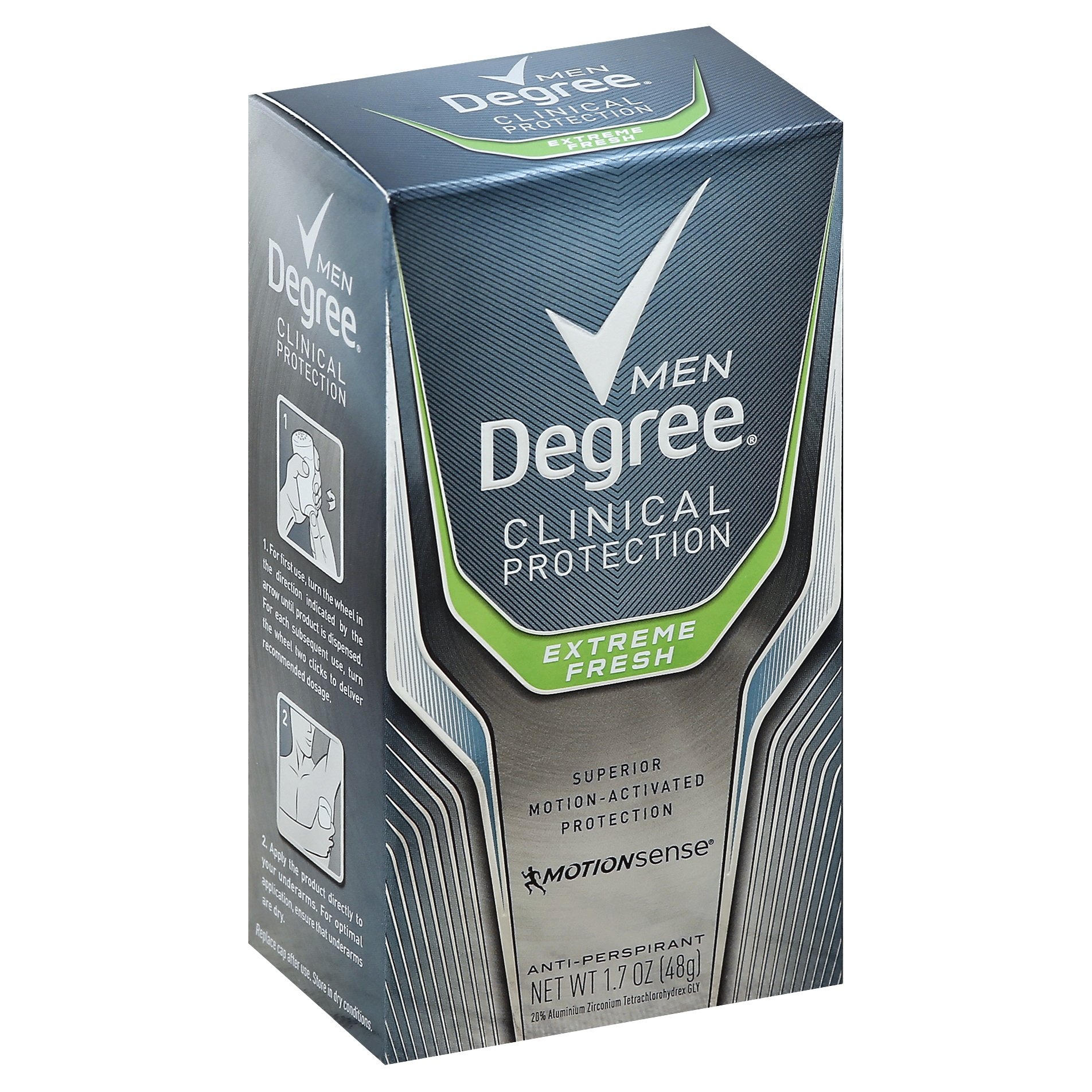 slide 1 of 1, Degree Men Clinical Extreme Fresh Antiperspirant Deodorant, 1.7 oz