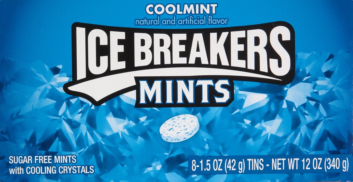 slide 8 of 13, Ice Breakers Sugar Free Coolmint Mints 8 ea, 8 ct