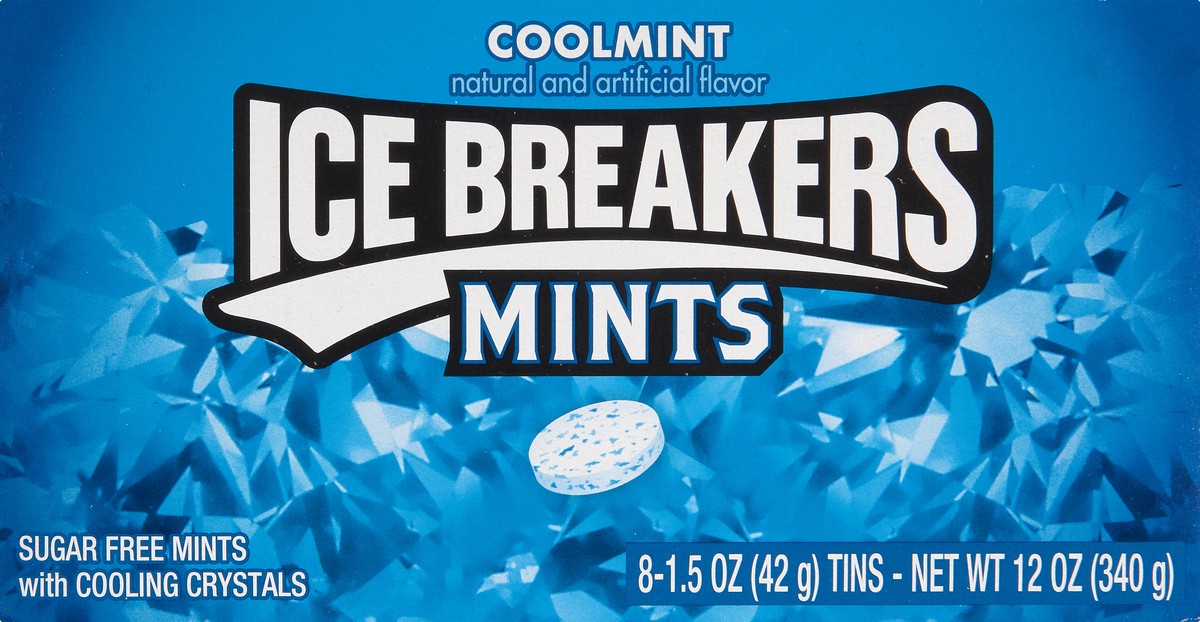 slide 7 of 13, Ice Breakers Sugar Free Coolmint Mints 8 ea, 8 ct