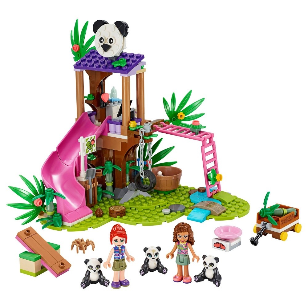 slide 2 of 7, LEGO Friends Panda Jungle Tree House Set Features a Slide and 3 Panda Toys 41422, 1 ct