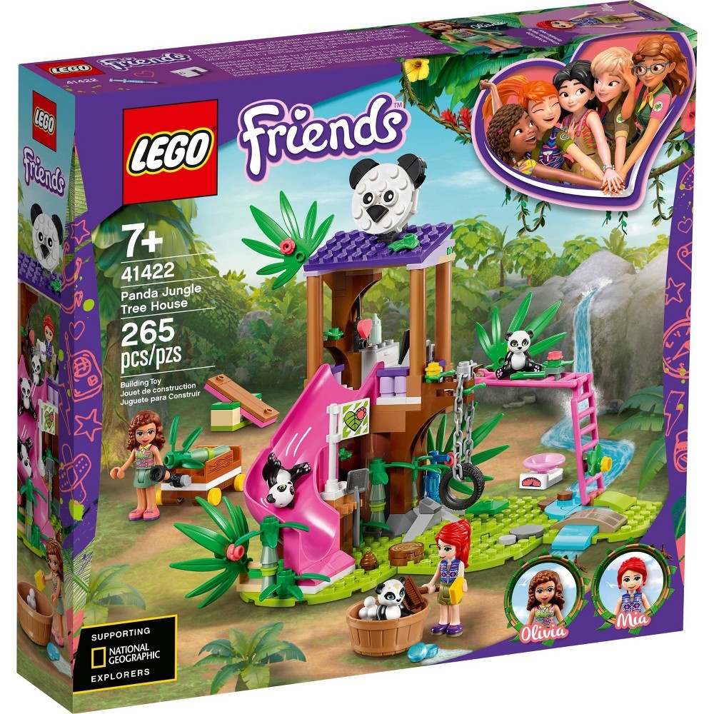 slide 4 of 7, LEGO Friends Panda Jungle Tree House Set Features a Slide and 3 Panda Toys 41422, 1 ct