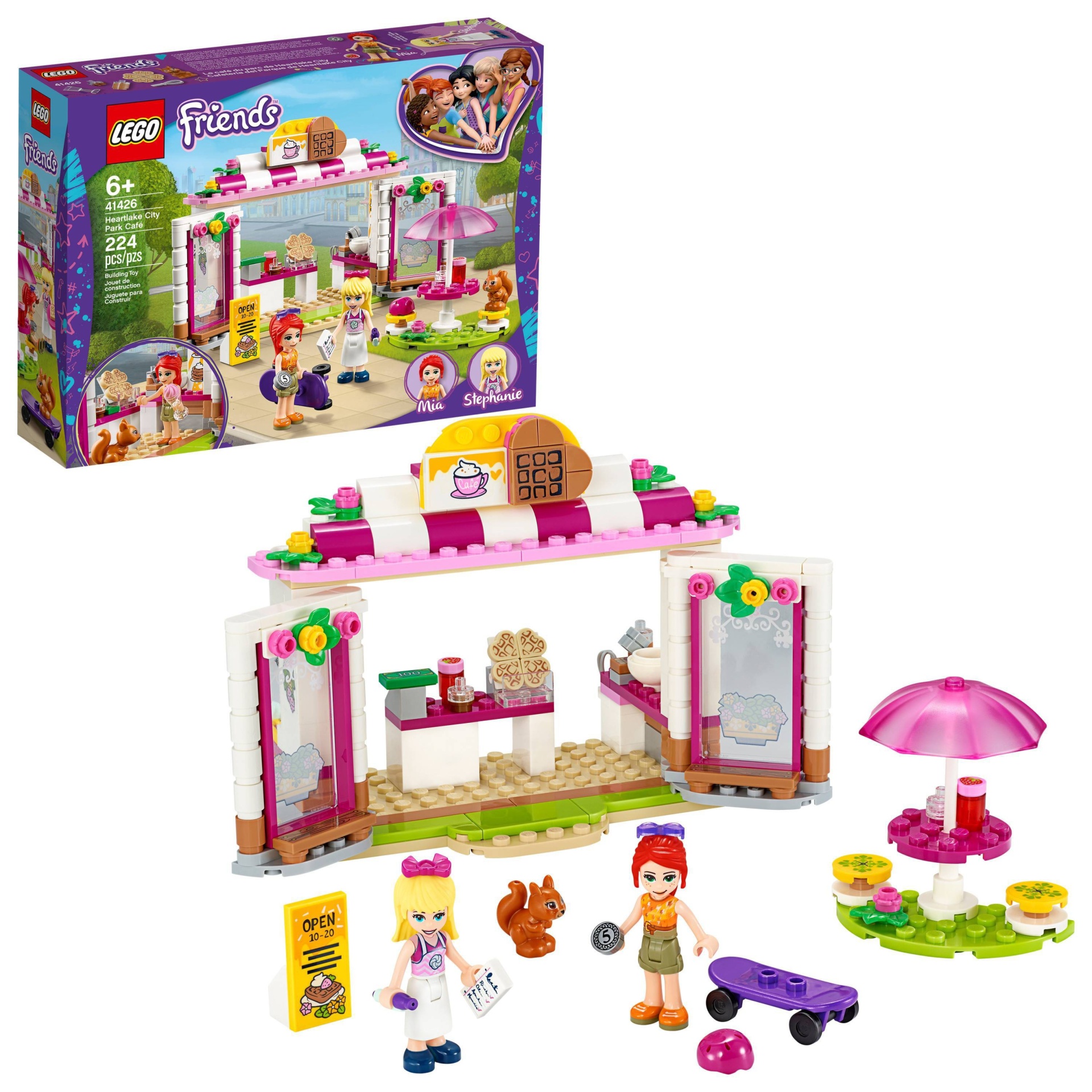 slide 1 of 7, LEGO Friends Heartlake City Park Café Playset with Mia and Stephanie 41426, 1 ct