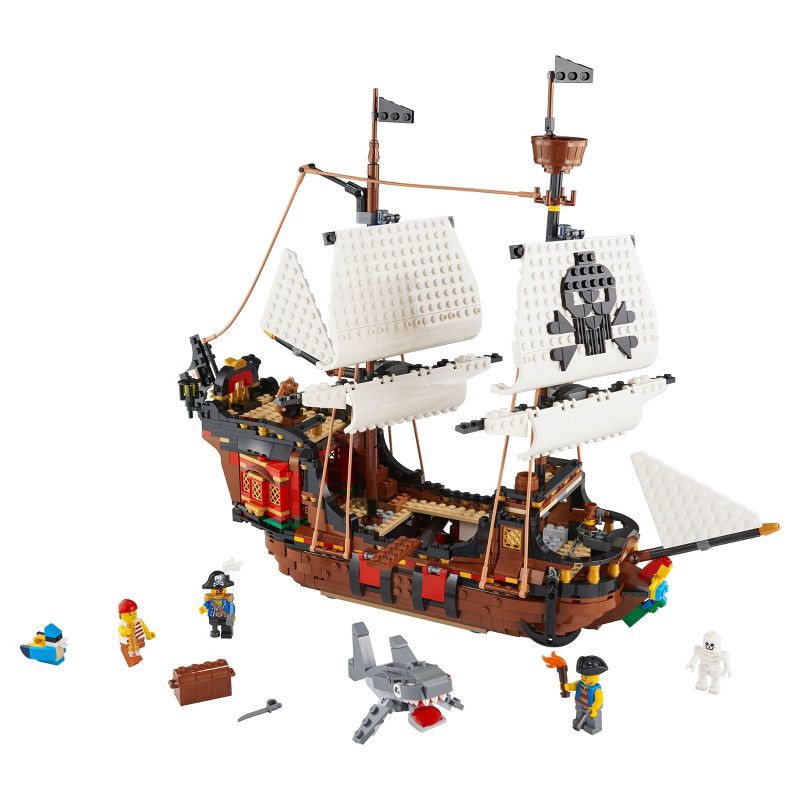 slide 2 of 7, LEGO Creator 3 in 1 Pirate Ship Toy Set 31109, 1 ct