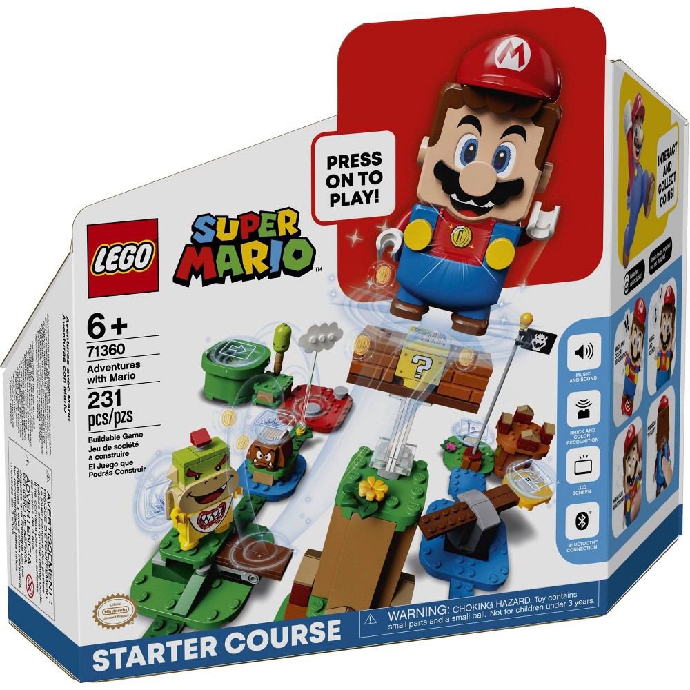 slide 7 of 7, LEGO Super Mario Adventures with Mario Starter Course Building Kit Collectible 71360, 1 ct