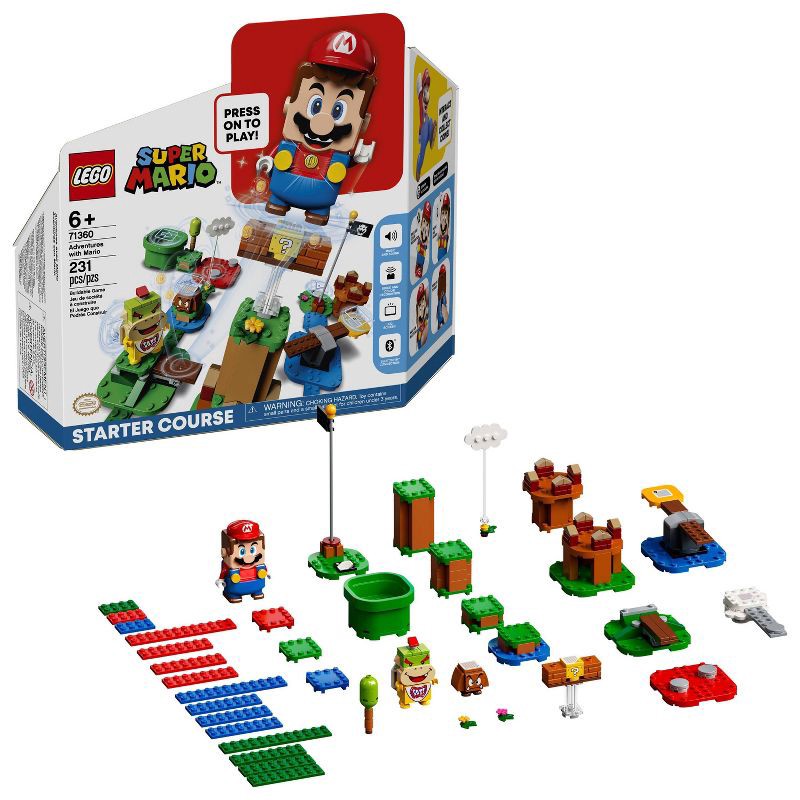 slide 1 of 7, LEGO Super Mario Adventures with Mario Starter Course Building Toy 71360, 1 ct