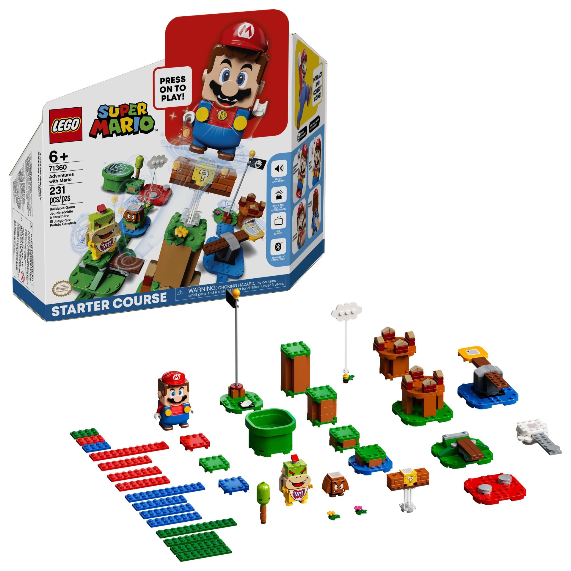 slide 1 of 7, LEGO Super Mario Adventures with Mario Starter Course Building Kit Collectible 71360, 1 ct