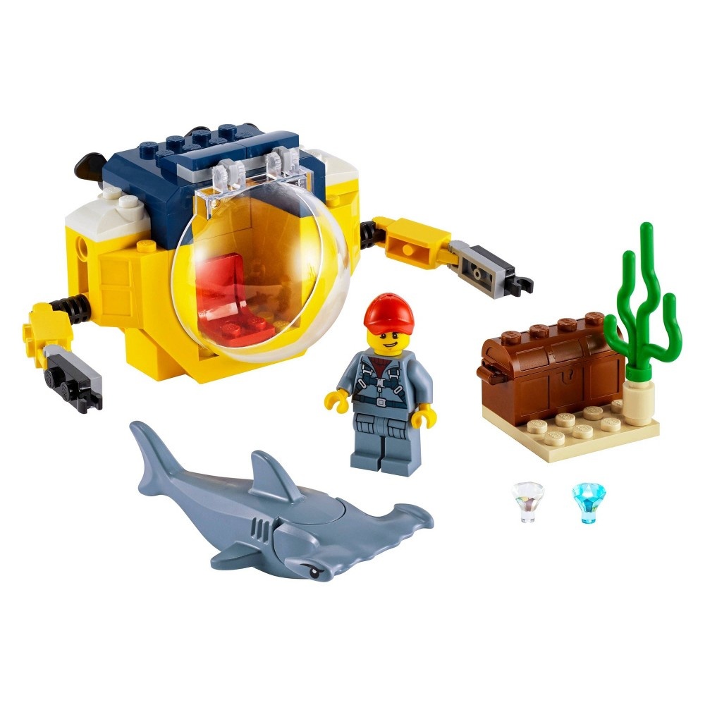 slide 2 of 7, LEGO City Ocean Mini-Submarine Playset, Cool Toys for Kids 60263, 1 ct