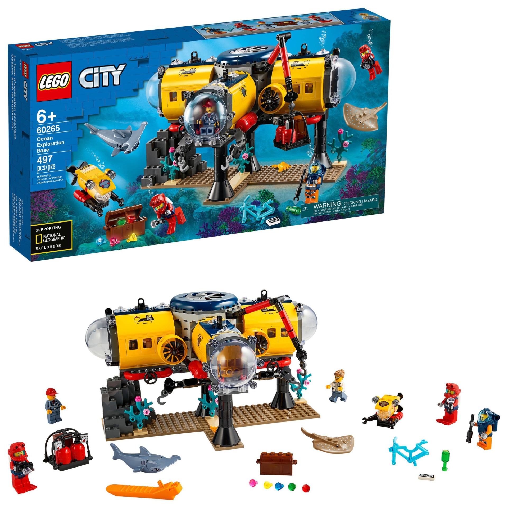 LEGO City Ocean Exploration Base Marine Toy with Underwater Base