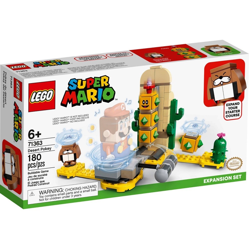 slide 4 of 7, LEGO Super Mario Desert Pokey Expansion Set Collectible Building Toy for Creative Kids 71363, 1 ct