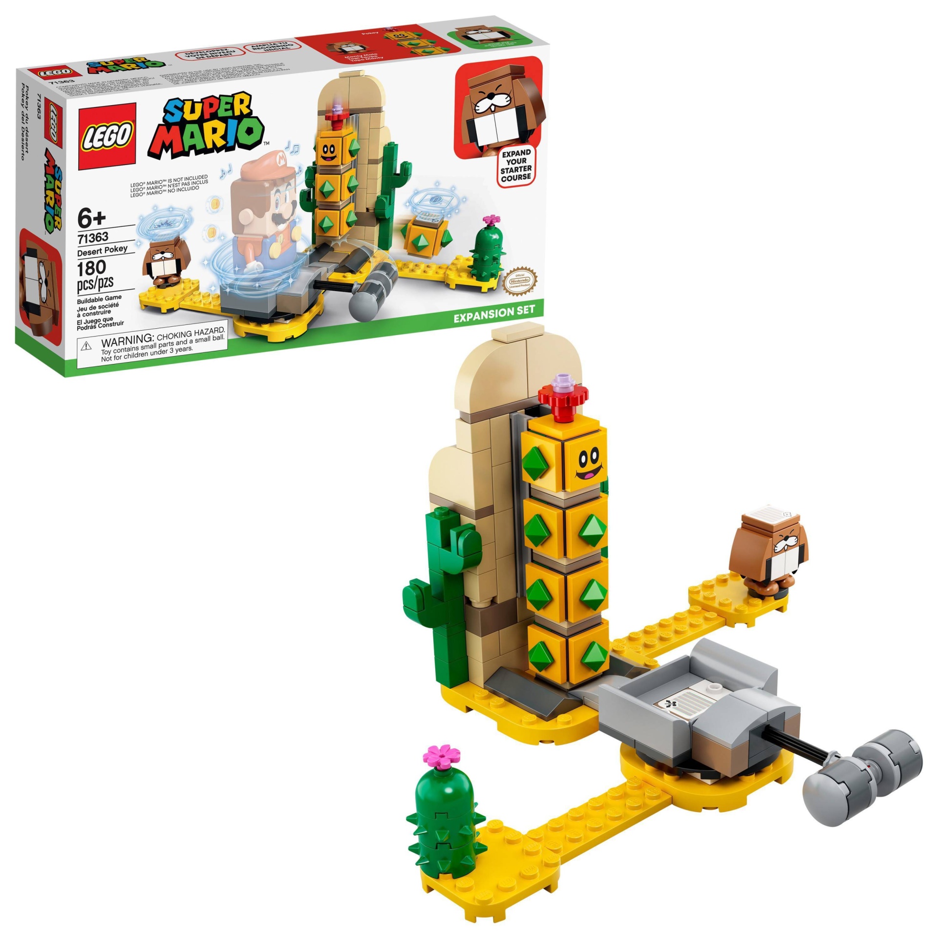 slide 1 of 7, LEGO Super Mario Desert Pokey Expansion Set Collectible Building Toy for Creative Kids 71363, 1 ct