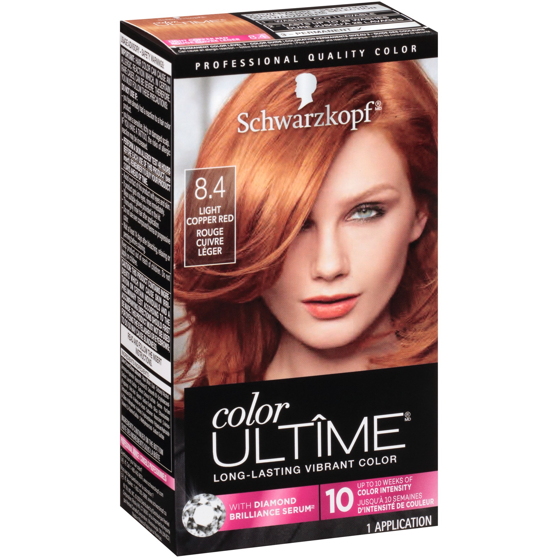 slide 5 of 5, Schwarzkopf Color Ultime Permanent Hair Color Cream, 8.4 Light Copper Red, 5.70 fl oz