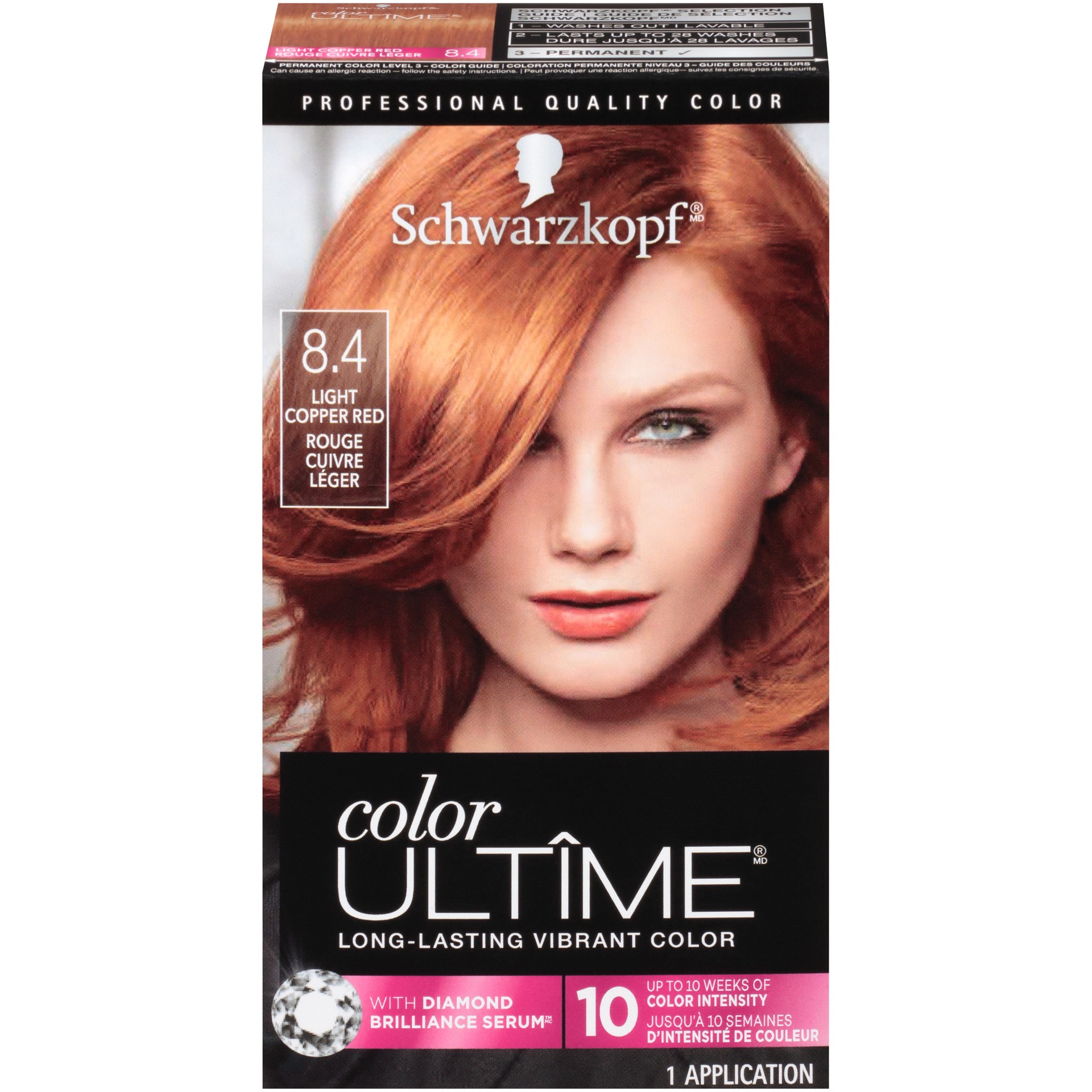 slide 2 of 5, Schwarzkopf Color Ultime Permanent Hair Color Cream, 8.4 Light Copper Red, 5.70 fl oz