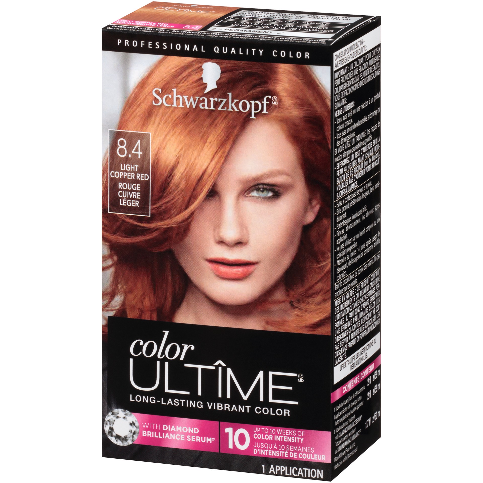 slide 1 of 5, Schwarzkopf Color Ultime Permanent Hair Color Cream, 8.4 Light Copper Red, 5.70 fl oz