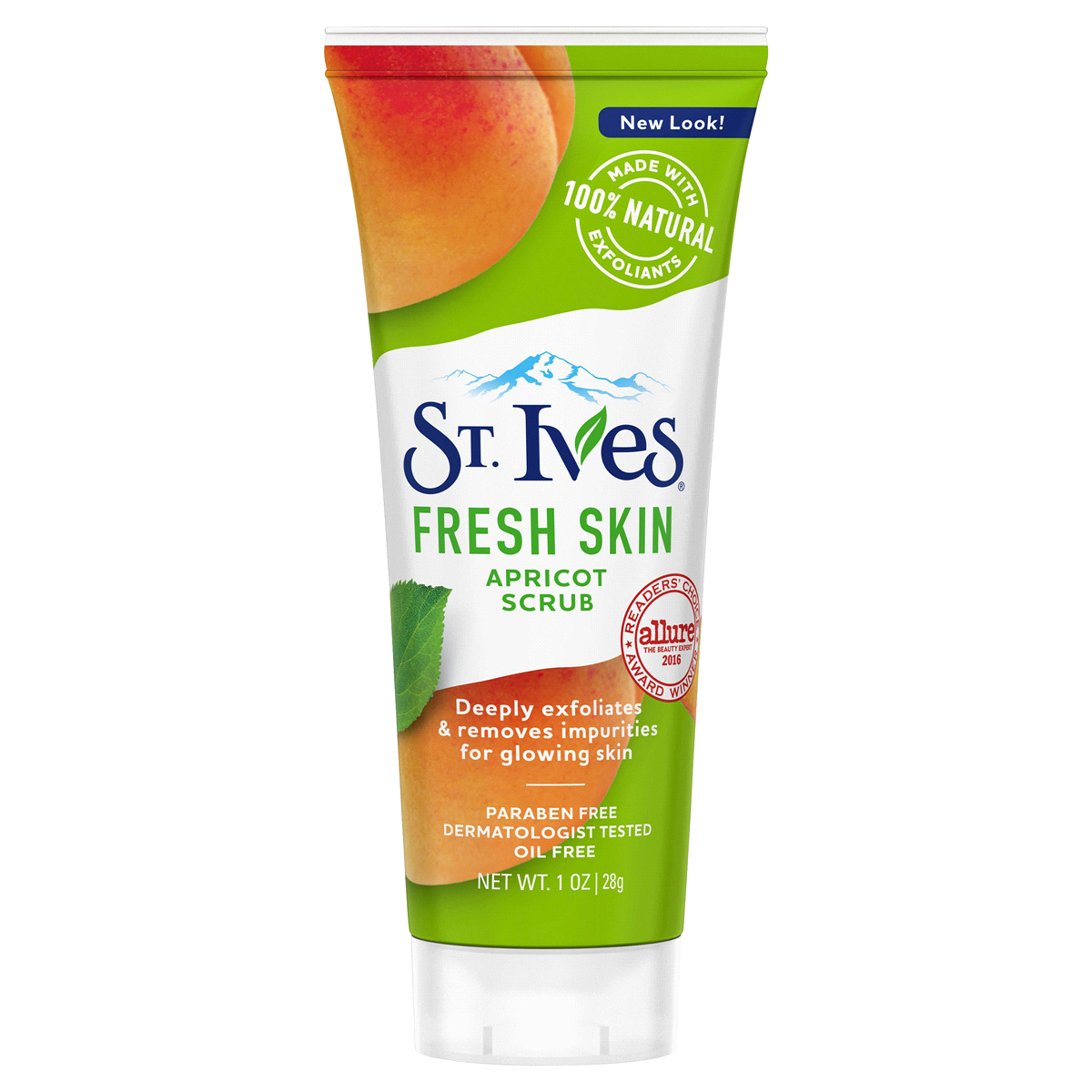 slide 2 of 3, St. Ives Scrub Apricot, Deeply Cleans, Smooth and Glowing Skin, Dermatologist-Tested, Natural Exfoliants, 1 oz, 1 oz