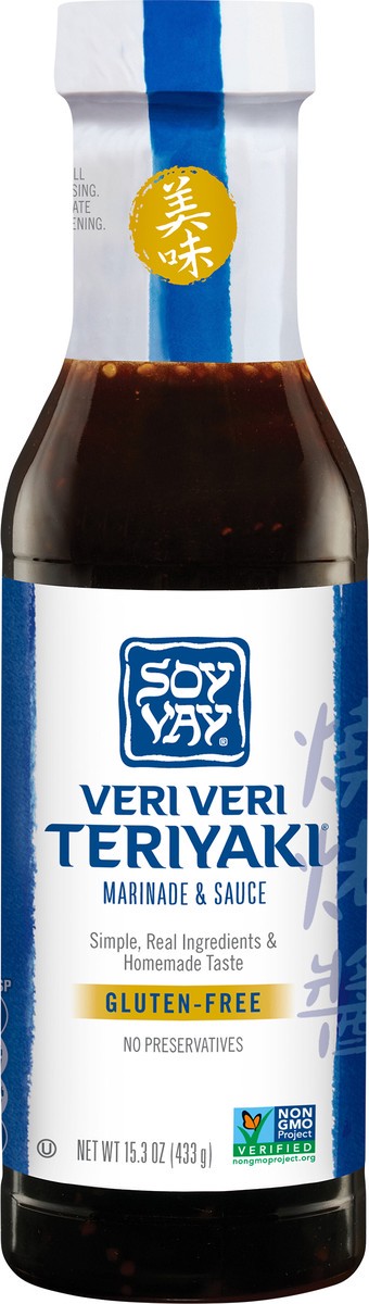 slide 7 of 9, Soy Vay Marinade & Sauce Veri Veri Teriyaki Gluten-Free Non-GMO, 15.3 oz