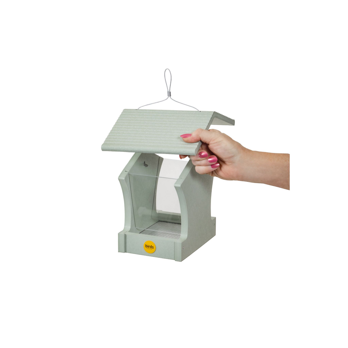 slide 3 of 4, BIRDS CHOICE Bird's Choice Small Hopper Bird Feeder, Green Solutions, 1 ct