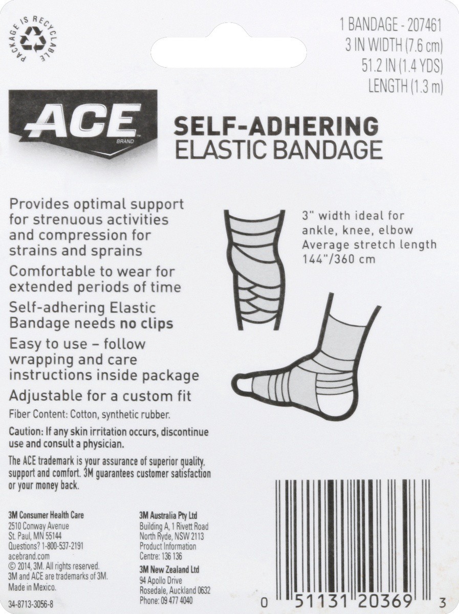 slide 2 of 5, Ace Self Adhesive Elastic Bandage, 3 in