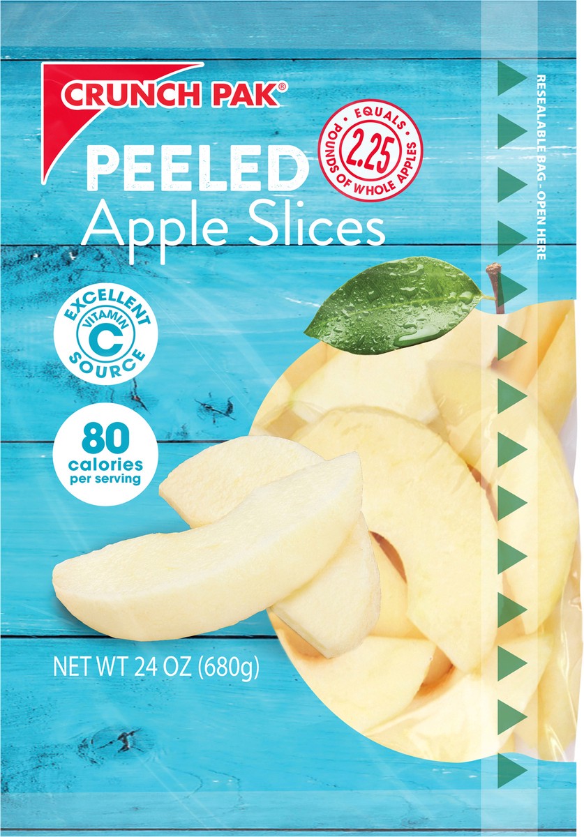 slide 7 of 7, Crunch Pak Peeled Sliced Apples Gusseted Bag, 24 oz