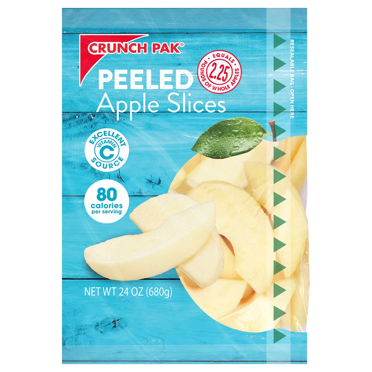 slide 4 of 7, Crunch Pak Peeled Sliced Apples Gusseted Bag, 24 oz