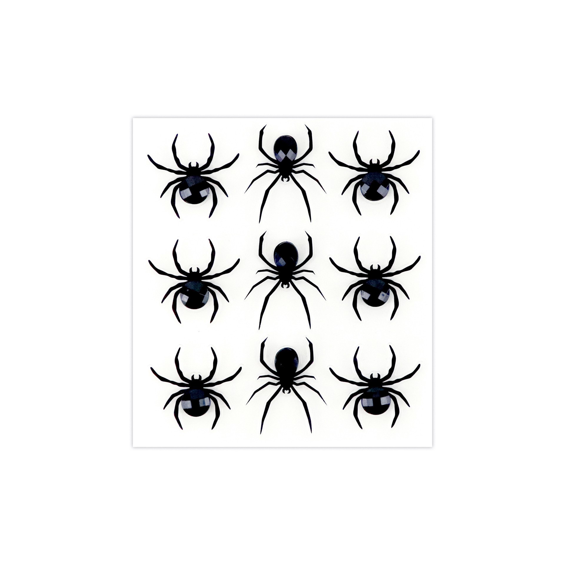 slide 3 of 4, Black Spider Bling Stickers By Recollections, 4 in x 6 in