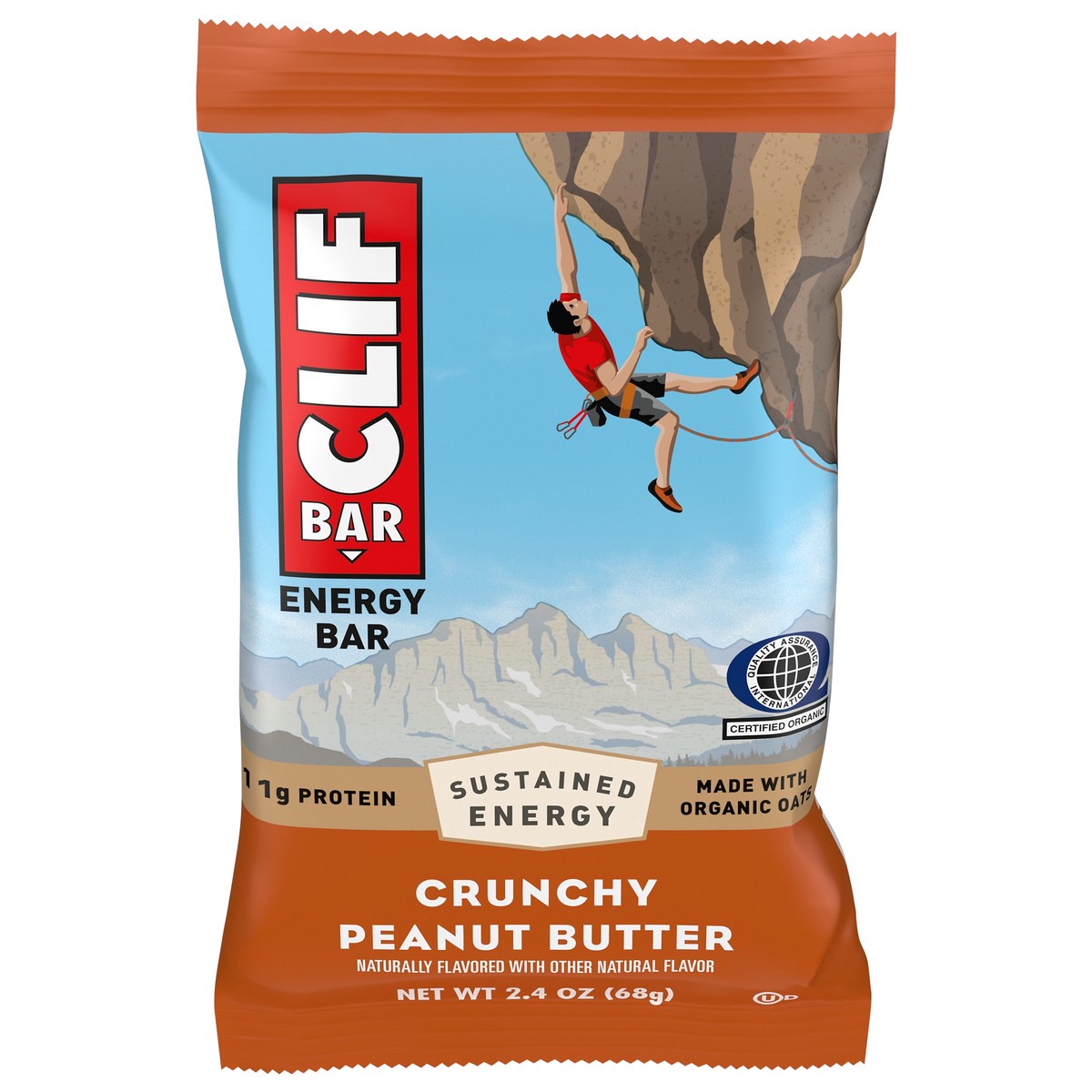 slide 1 of 9, CLIF BAR - Energy Protein Bars - Crunchy Peanut Butter - Made with Organic Oats - Energy Bars - Non-GMO - (1 Count), 2.40 oz