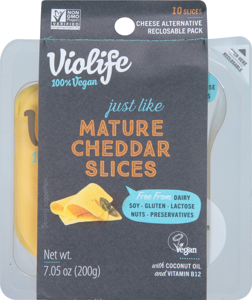 slide 3 of 11, Violife Just like Mature Cheddar Slices, Dairy Free Vegan, 7.05 oz Plastic Pack, 7.05 oz