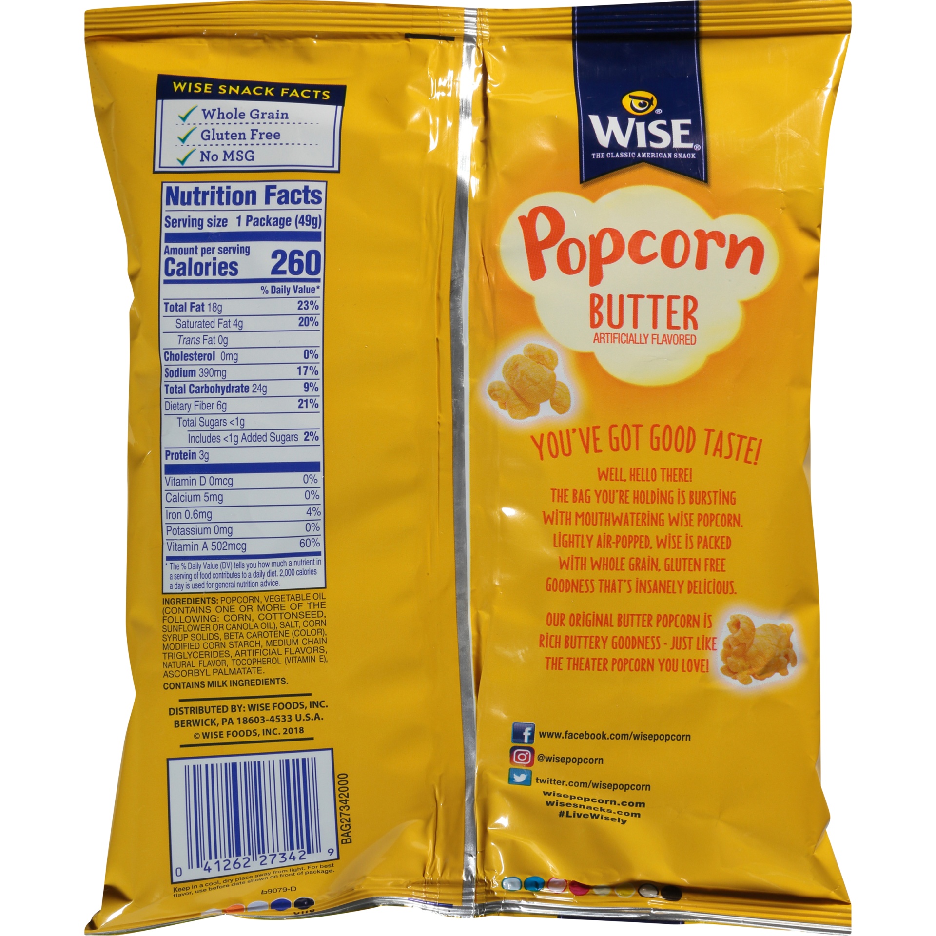 slide 4 of 6, Wise Big Munch Butter Popcorn, 1.75 oz