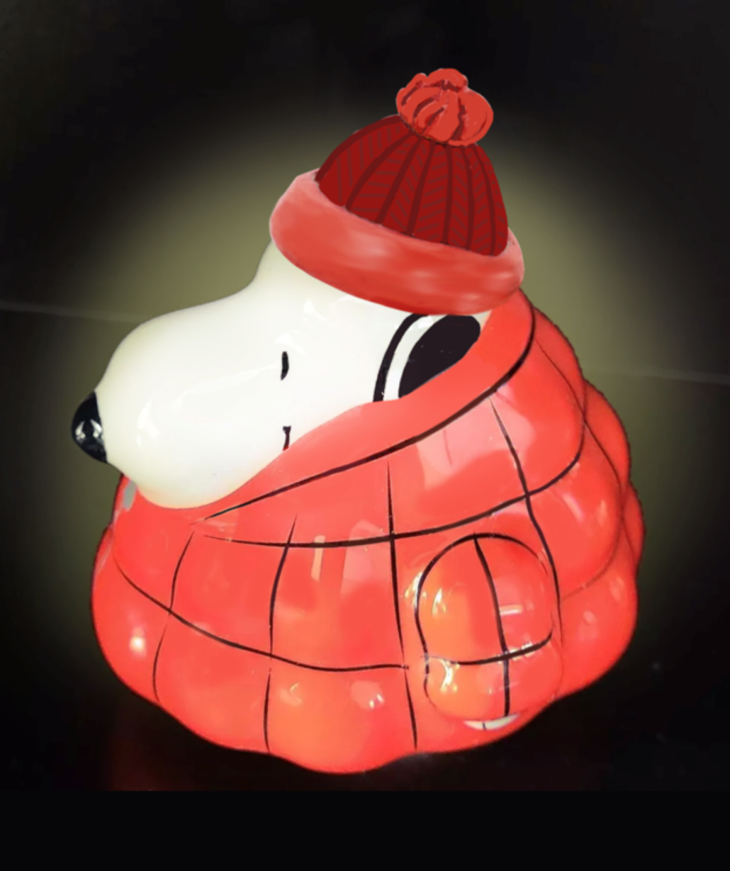 slide 1 of 1, Snoopy Resin LED Tabletop Light, 1 ct