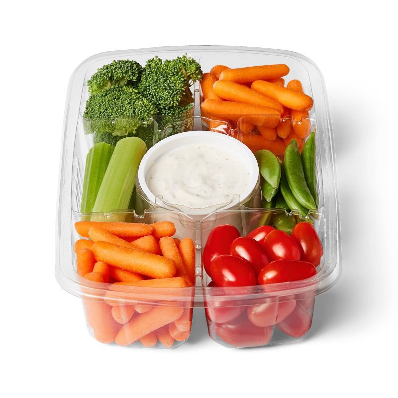 slide 3 of 4, Vegetable Tray with Ranch Dip (Veggies may Vary) - 18oz - Good & Gather™, 18 oz