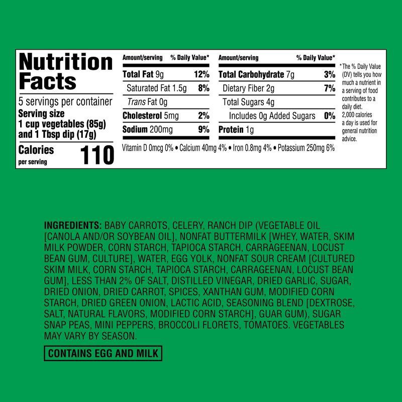 slide 2 of 4, Vegetable Tray with Ranch Dip (Veggies may Vary) - 18oz - Good & Gather™, 18 oz