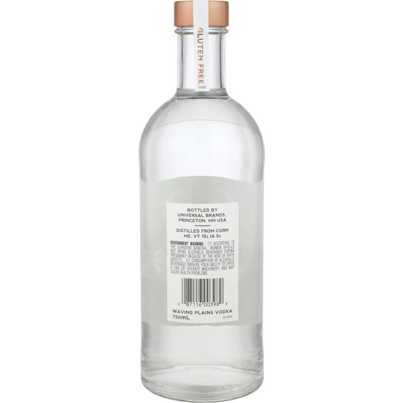 slide 2 of 3, Waving Plains Vodka - 750ml Bottle, 750 ml