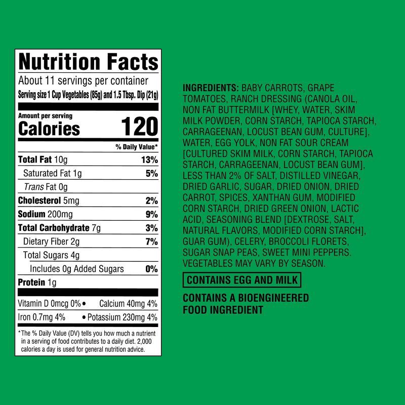 slide 4 of 4, Vegetable Tray with Ranch Dip - 40oz - Good & Gather™, 40 oz