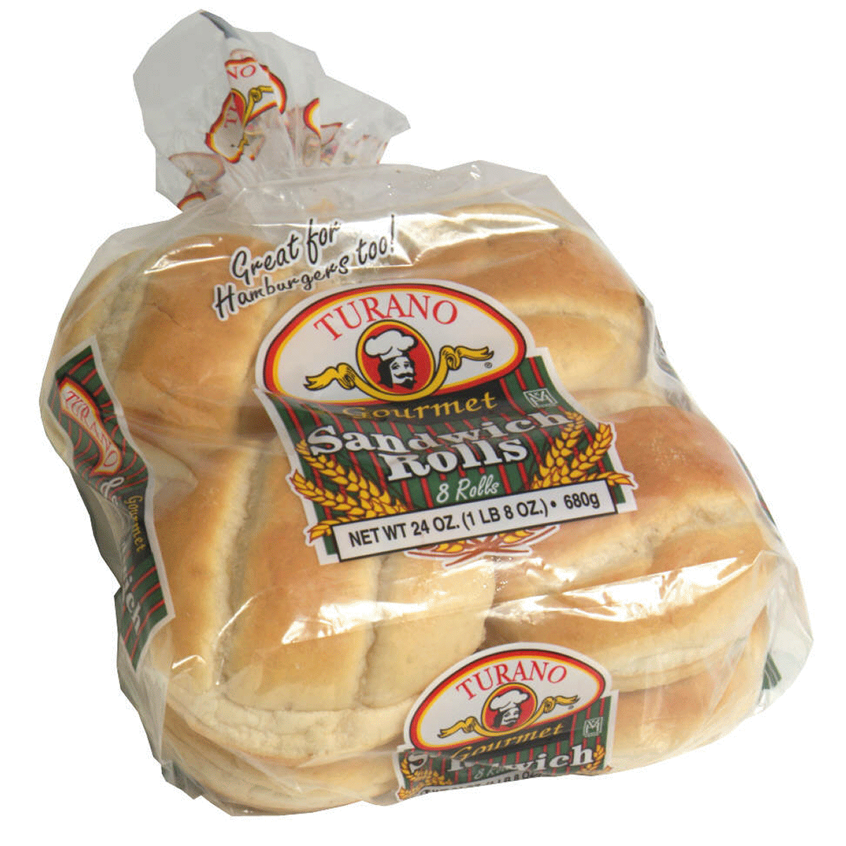 slide 1 of 1, Turano Gourmet Sandwich Rolls, 24 oz, 8 ct