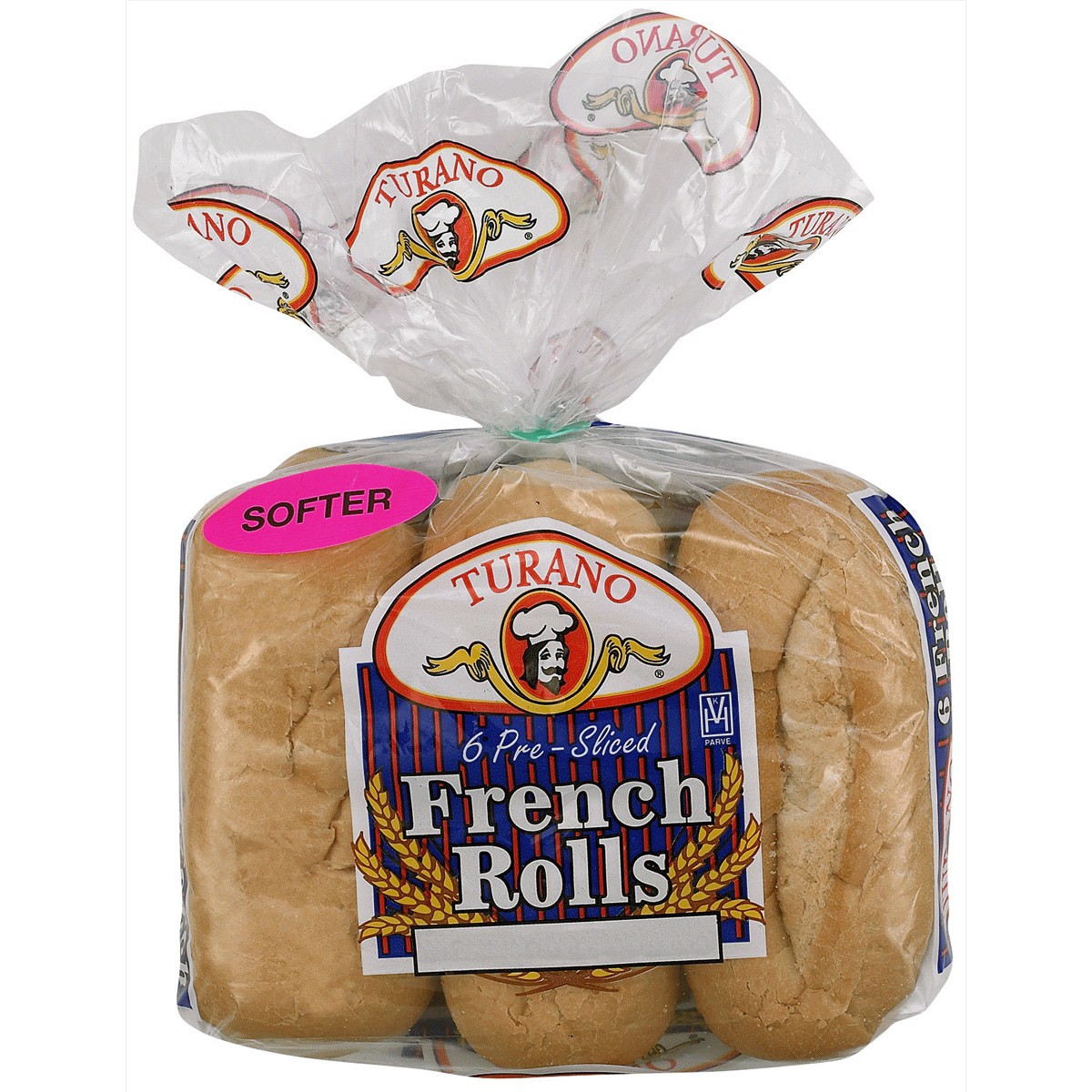 slide 1 of 1, Turano French Rolls, 6 ct; 16 oz