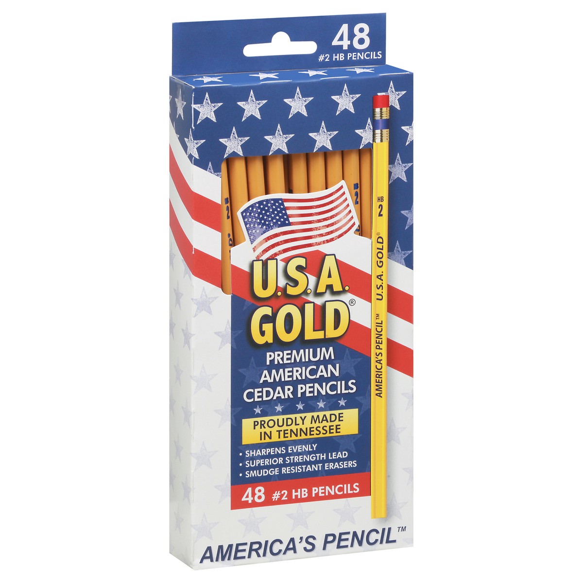 slide 9 of 10, USA Gold No. 2 HB Pencils 48 Pencils 48 ea, 48 ct