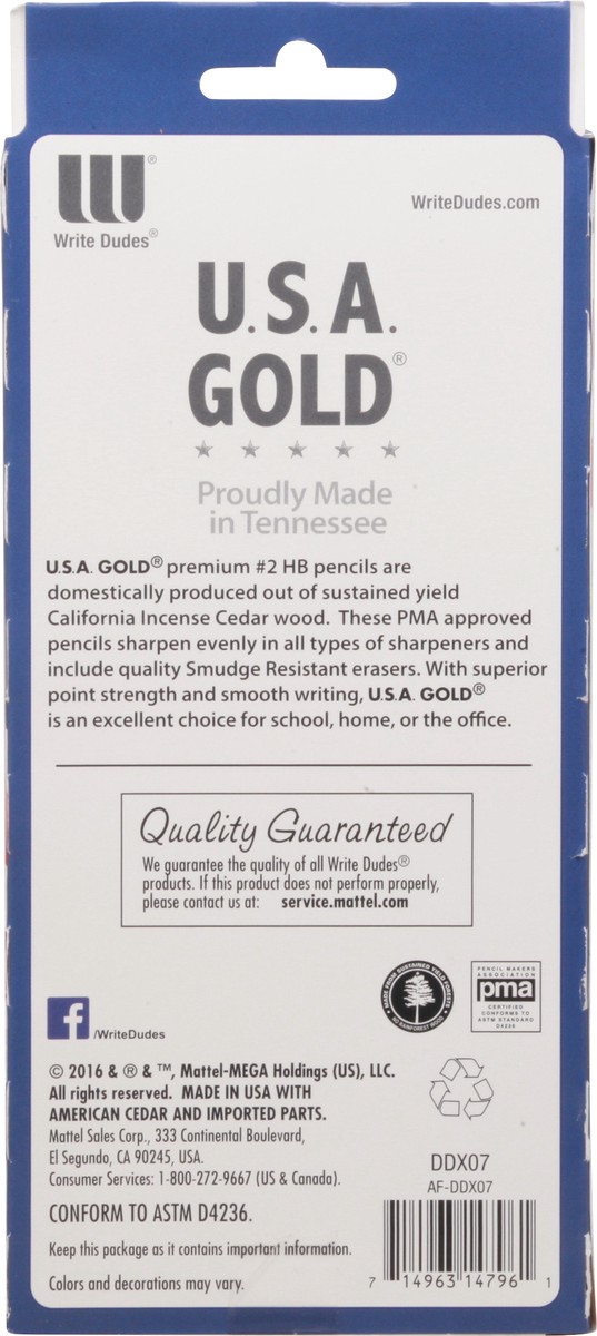 slide 5 of 10, USA Gold No. 2 HB Pencils 48 Pencils 48 ea, 48 ct