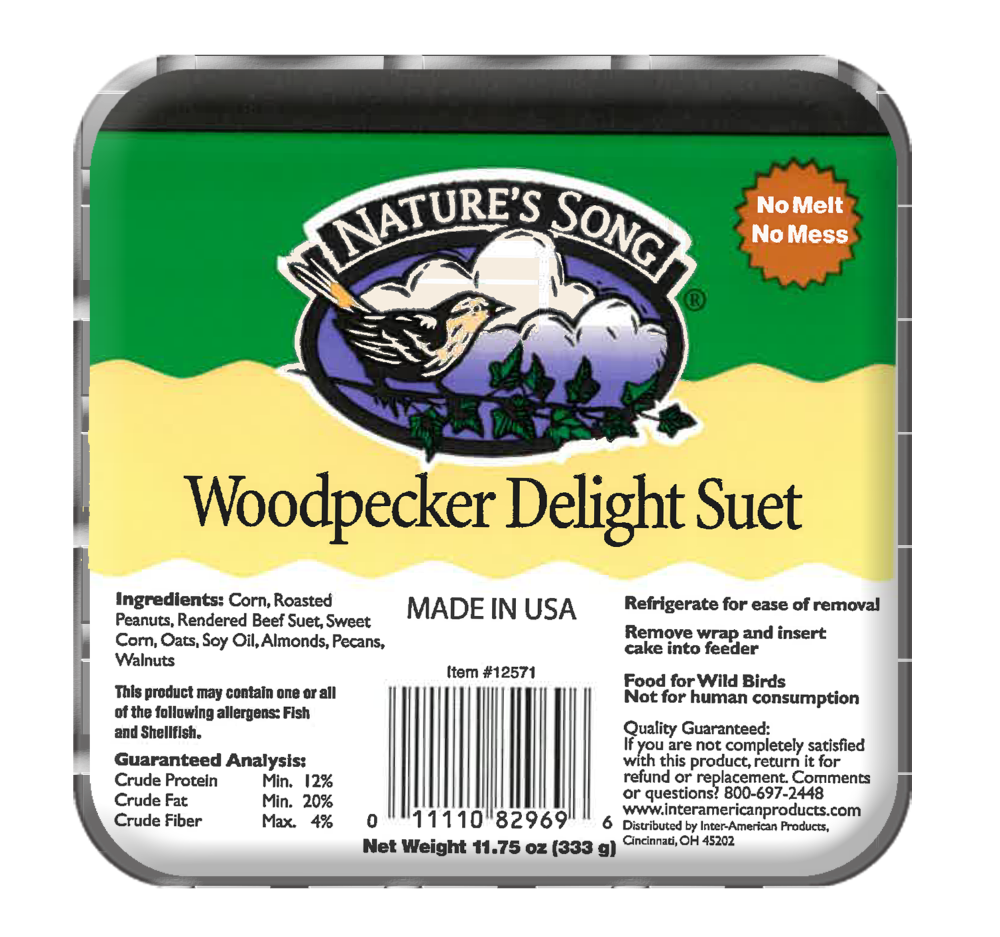 slide 1 of 1, Nature's Song Woodpecker Delight Suet, 11.75 oz