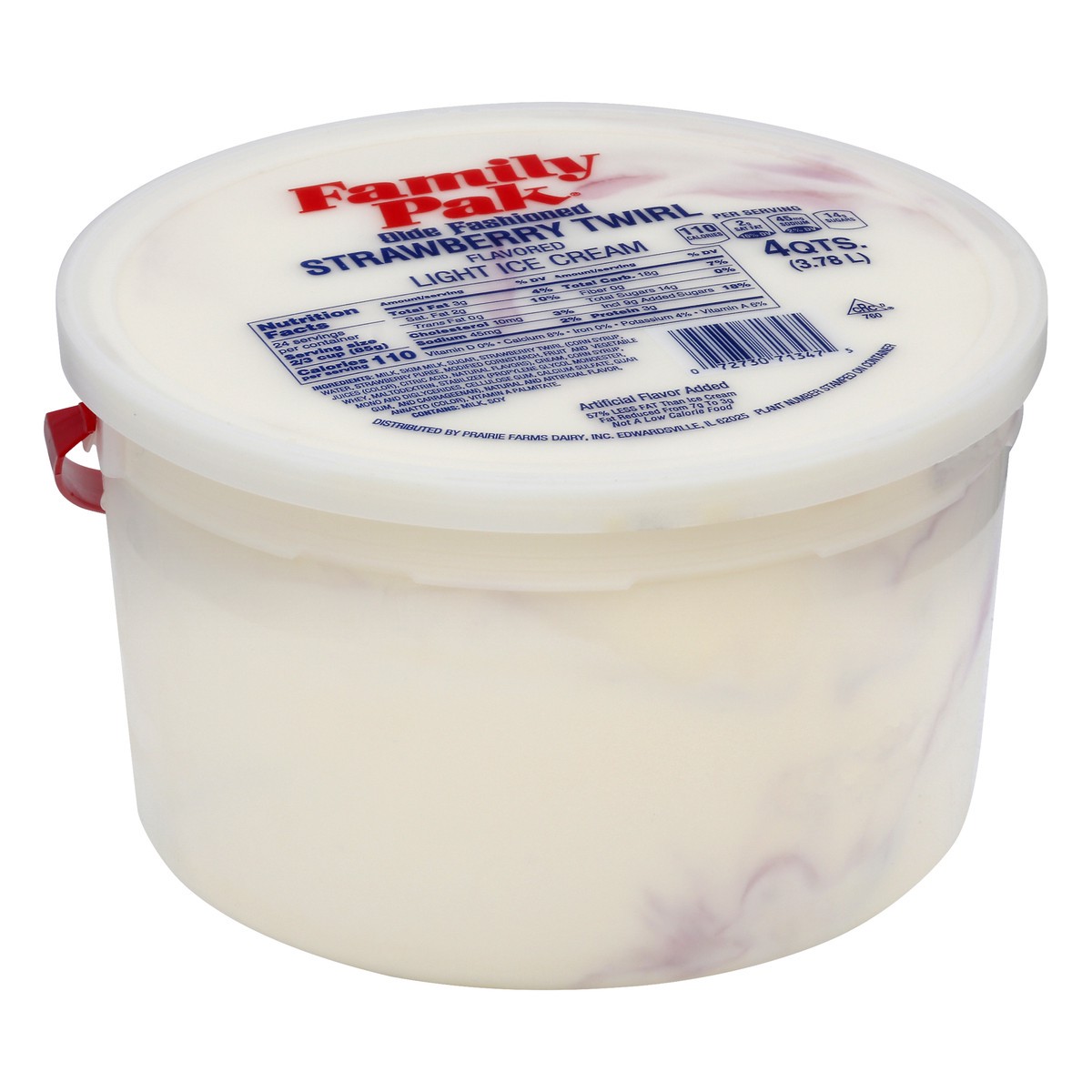 slide 4 of 13, Family Pak Olde Fashioned Strawberry Twirl Light Ice Cream 4 qt, 4 qt