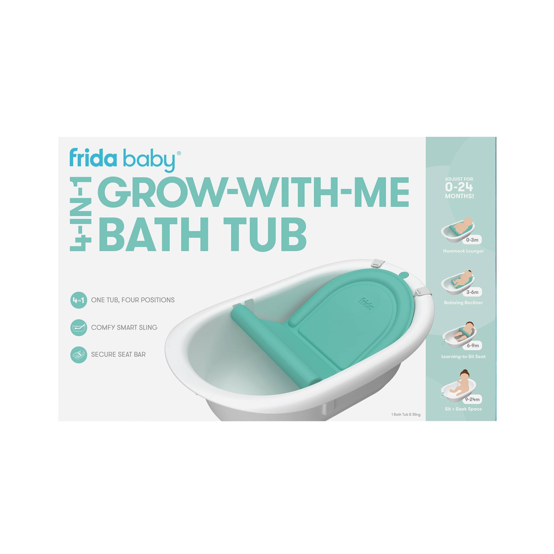slide 1 of 1, Fridababy 4-in-1 Grow-with-Me Bath Tub - White, 1 ct