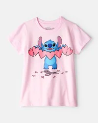 Carter's Carters Girls Valentine's Day Heart Short-Sleeve Graphic Tee - Pink Pink 7